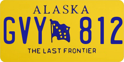 AK license plate GVY812