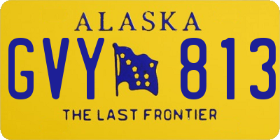 AK license plate GVY813