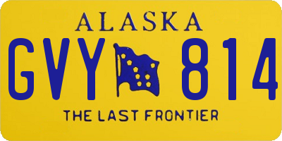 AK license plate GVY814