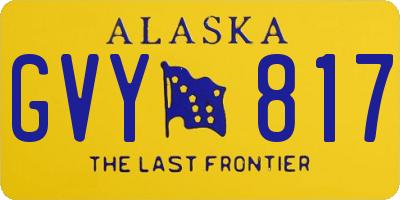 AK license plate GVY817