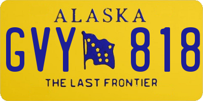 AK license plate GVY818