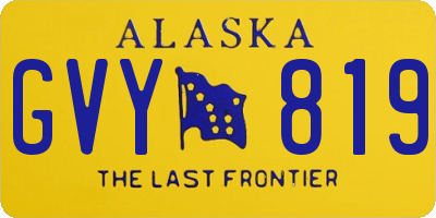 AK license plate GVY819