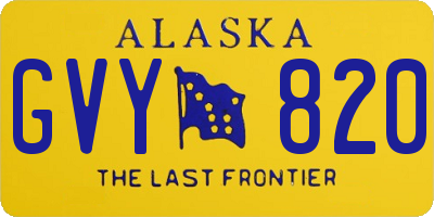 AK license plate GVY820