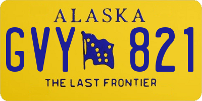 AK license plate GVY821