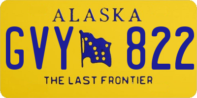 AK license plate GVY822