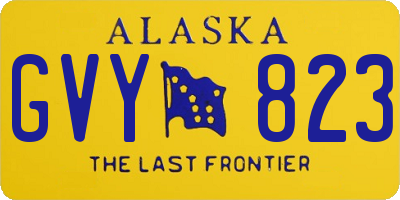 AK license plate GVY823