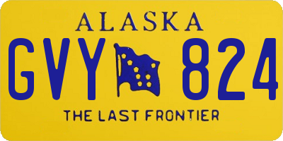 AK license plate GVY824