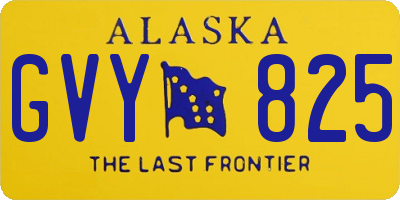 AK license plate GVY825