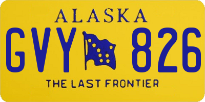 AK license plate GVY826