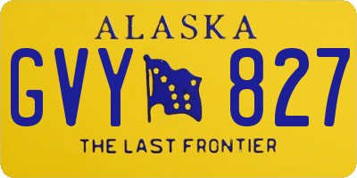 AK license plate GVY827