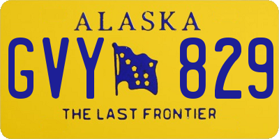 AK license plate GVY829