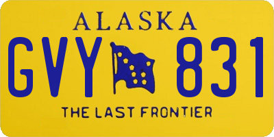 AK license plate GVY831