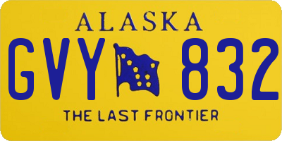 AK license plate GVY832