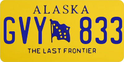 AK license plate GVY833