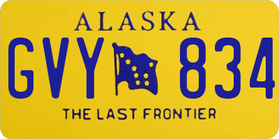 AK license plate GVY834