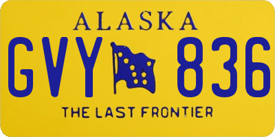 AK license plate GVY836