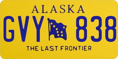 AK license plate GVY838