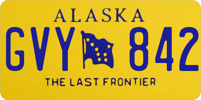 AK license plate GVY842