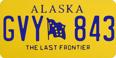 AK license plate GVY843