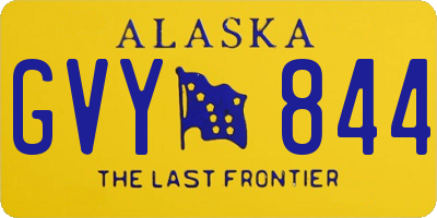 AK license plate GVY844