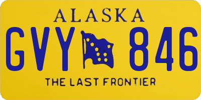 AK license plate GVY846