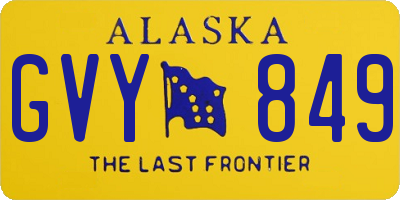 AK license plate GVY849