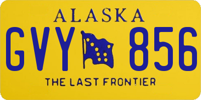 AK license plate GVY856