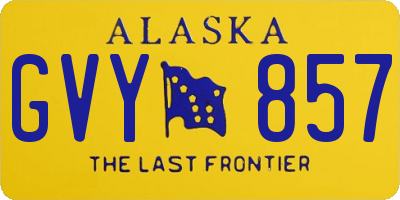 AK license plate GVY857