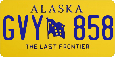 AK license plate GVY858