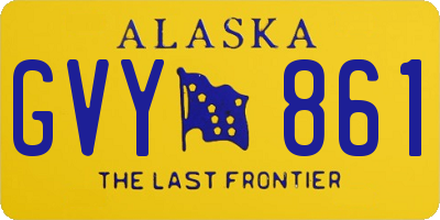 AK license plate GVY861