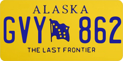 AK license plate GVY862