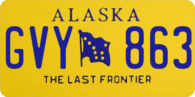 AK license plate GVY863