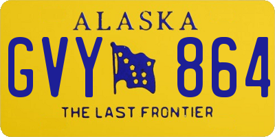 AK license plate GVY864