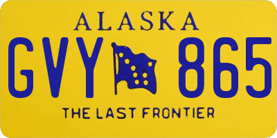 AK license plate GVY865