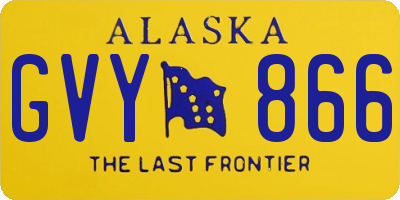 AK license plate GVY866