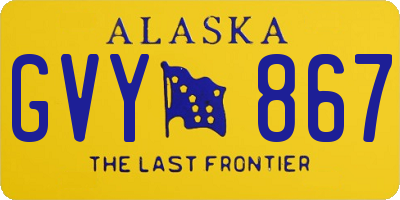 AK license plate GVY867