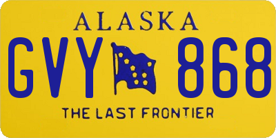 AK license plate GVY868