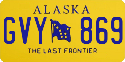 AK license plate GVY869