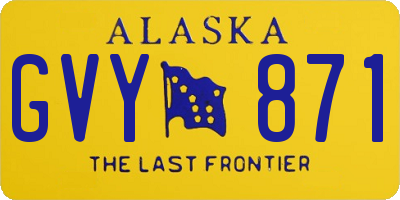 AK license plate GVY871