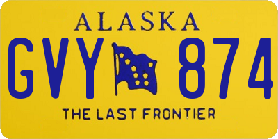 AK license plate GVY874