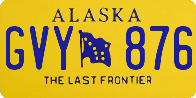 AK license plate GVY876