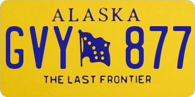 AK license plate GVY877