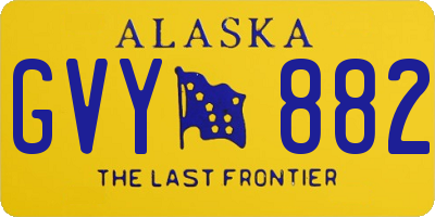 AK license plate GVY882