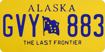 AK license plate GVY883