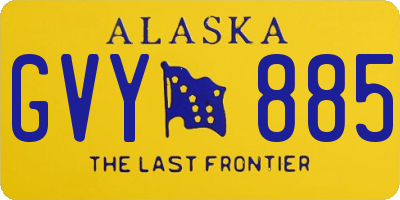 AK license plate GVY885