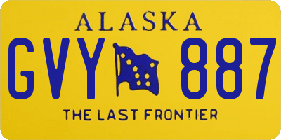 AK license plate GVY887