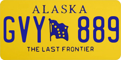 AK license plate GVY889