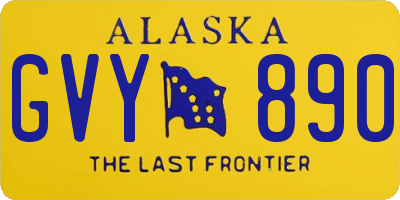 AK license plate GVY890