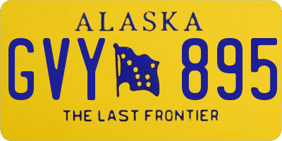 AK license plate GVY895