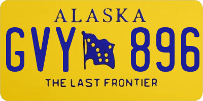 AK license plate GVY896